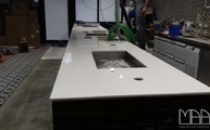 Montage in Chemnitz der Osprey Caesarstone Arbeitsplatten