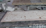 Produktion - Rosa Perlino Marmor Tischplatte