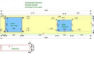 CAD Zeichnung der Silestone Arbeitsplatte