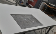 Produktion - Moone Dekton Arbeitsplatte mit Ausschnitt