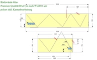 CAD Zeichnung der zwei Glasrückwände