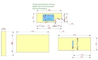 Zeichnung der Silestone Waschtischplatte und Wandplatten