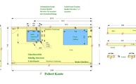 CAD Zeichnung der Granit Arbeitsplatte, Fensterbank und Sockelleisten