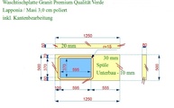 CAD Zeichnung der Granit Waschtischplatten und Sockelleisten