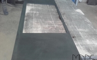 Produktion - Calce Nero Laminam Arbeitsplatte mit Ausschnitt