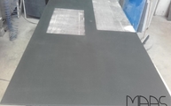Produktion - Calce Nero Laminam Arbeitsplatte mit Ausklinkung und Ausschnitt
