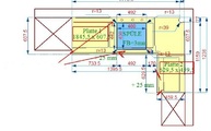 CAD Zeichnung der Silestone Arbeitsplatten