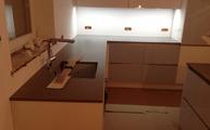 Montage der Silestone Arbeitsplatte