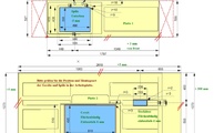 Zeichnung der zwei Dekton Arbeitsplatten in Dortmund