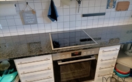 Nero Angola Granit Arbeitsplatte mit Ceranfeld