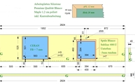 CAD Zeichnung der Silestone Arbeitsplatte in Dülmen