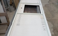 Produktion - Silestone Arbeitsplatte Blanco Zeus Extreme mit Unterfütterung