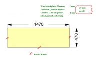 CAD Zeichnung der Waschtischplatte aus Marmor