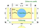 CAD Zeichnung des Granit Waschtischs 