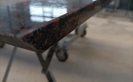 Produktion - Tan Brown Granit Kaminabdeckung mit Gehrungsschnitt