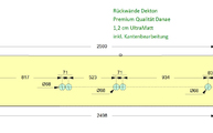 CAD-Zeichnung der Dekton-Rückwand in Düsseldorf
