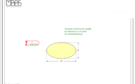 CAD Zeichnung der Tischplatte in ovaler Form