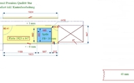 CAD Zeichnung der Granit Arbeitsplatte und Sockelleiste