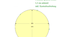 CAD Zeichnung der Tischplatte aus Laminam