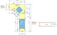 CAD Zeichnung der Sarizzo Granit Arbeitsplatten 