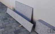 Granit Treppen und Podest Bianco Sardo in Erftstadt geliefert