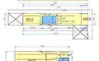 CAD Zeichnung der Granit Arbeitsplatten, Wischleisten und Fensterbank