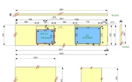 CAD Zichnung der drei Arbeitsplatten 