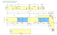 CAD Zeichnung der Neolith Arbeitsplatten und Rückwänden