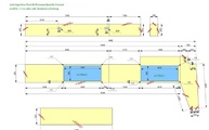 CAD Zeichnung der Neolith Arbeitsplatten und Rückwänden