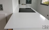 Silestone Arbeitsplatte Iconic White in Erlangen montiert