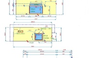 Zeichnung der zwei Silestone Arbeitsplatten und der Fensterbänke