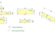 CAD Zeichnung der 6 Granit Fensterbänke