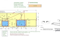 CAD Zeichnung der Kücheninsel in Esslingen am Neckar