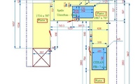 CAD Zeichnung der drei Arbeitsplatten aus Dekton