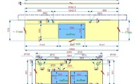 Zeichnung der Arbeitsplatten aus Dekton