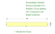 CAD Zeichnung der Schiefer Fensterbank