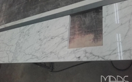 Produktion - Ausklinkungen in der Marmor Fensterbänke Bianco Carrara C