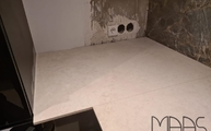 Ausklinkung in der Chianca di Ostuni Infinity Arbeitsplatte