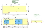 CAD Zeichnung der Arbeitsplatten für die Küche in Frankfurt am Main