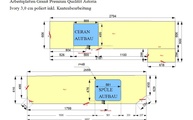 Zeichnung der zweizeiligen Küche in Frankfurt am Main