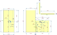 CAD Zeichnung der Silestone Badezimmerplatten fürs Erdgeschoss