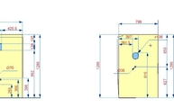 CAD Zeichnung der Silestone Badezimmerplatten fürs Erdgeschoss