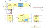 CAD Zeichnung der Marmor Arbeitsplatten und Wischleisten