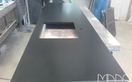Produktion - Devil Black Granit Arbeitsplatte in 3 cm Stärke