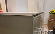 Iconic White Silestone Arbeitsplatte in Köln montiert