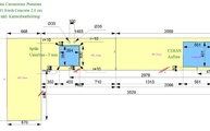 Zeichnung der Arbeitsplatten aus Caesarstone