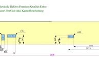 Zeichnung der Küchenrückwand aus Dekton