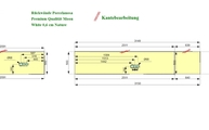 Zeichnung der drei Porcelanosa Rückwände