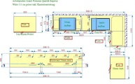 CAD Zeichnung der Granit Arbeistplatten, Seitenwangen und Rückwand