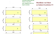 CAD Zeichnung der acht Granit Fensterbänke